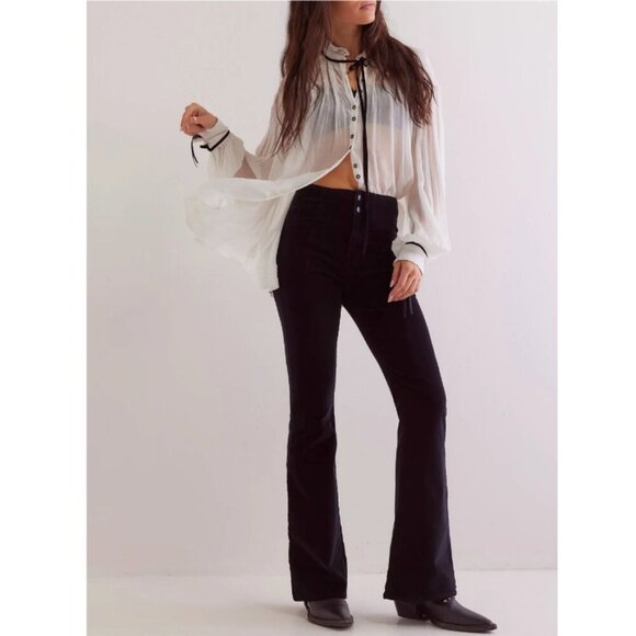 FP We The Free | Jayde High Rise Corduroy Flare In Carbon Beluga - Picture 13 of 14